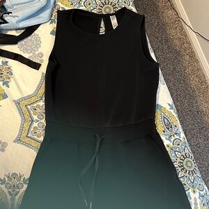 Spanx Wideleg Black Sleeveless Jumpsuit